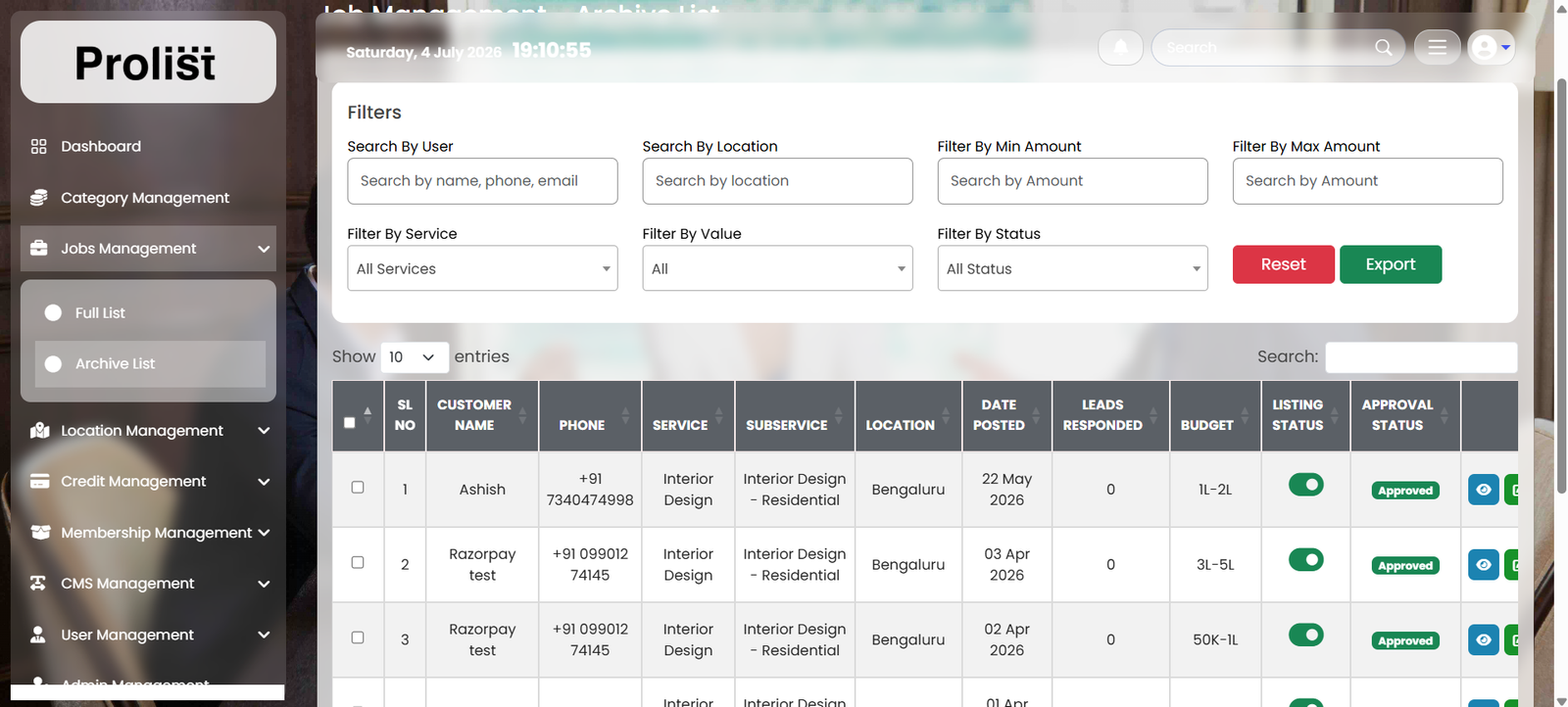Prolist